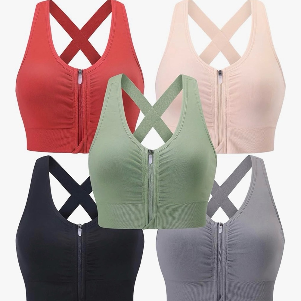 Front-Zip Post-Surgery Sports Bra, Mastectomy, Lumpectomy, Implant-surgery, 8